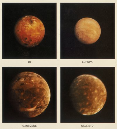 A Jupiter négy holdja. Io, Europa, Ganymedes és Callisto, 1979 alkotó: Unbekannt