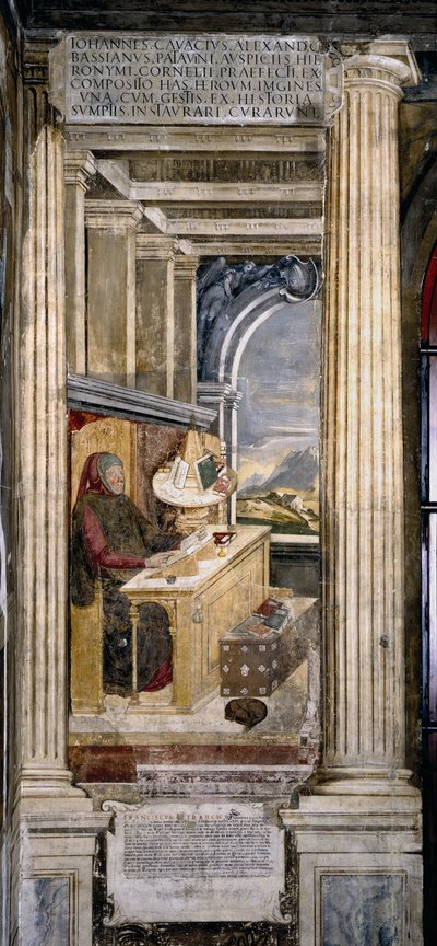 Francesco Petrarca dolgozószobájában alkotó: Unbekannt