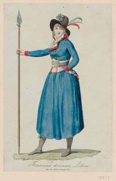 Francoisék szabaddá válnak. A nők menetelése Versailles-ban, 1789. október 5., 1789. alkotó: Unbekannt