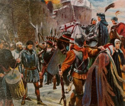 I. Frigyes, Brandenburg őrgrófja lebuktatja a Quitzowokat, 1414, 1936. alkotó: Unbekannt
