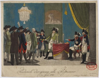 Nagy Frigyes szabadkőművesként 1740-ben alkotó: Unbekannt