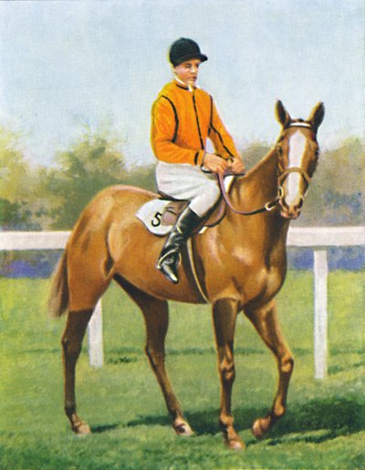 Ingyenes viteldíj, Jockey: B. Hobbs, 1939 alkotó: Unbekannt