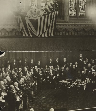 A londoni City szabadságát Theodore Rooseveltre ruházták át a londoni Guildhallban alkotó: Unbekannt