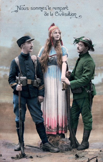 világháborús francia képeslap, 1914-1918 alkotó: Unbekannt