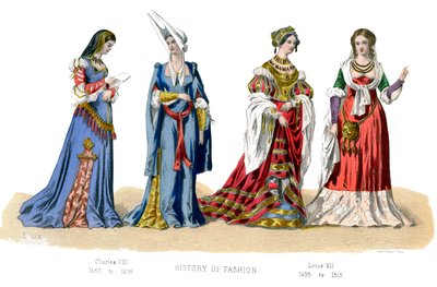 Francia jelmez: VIII. Károly, XII. Lajos, 1882 alkotó: Unbekannt