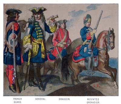 Francia katonai ruha, 1704 alkotó: Unbekannt