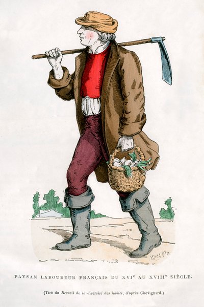 Francia paraszti munkás, 16. század 1882-1884 alkotó: Unbekannt