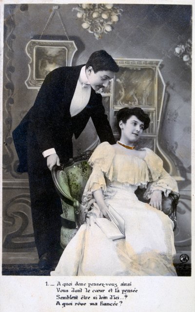 Francia romantikus képeslap, c1900 alkotó: Unbekannt