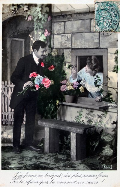 Francia romantikus képeslap, c1900 alkotó: Unbekannt
