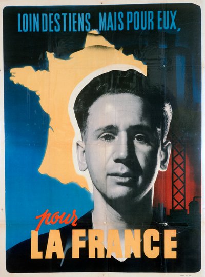 Francia önkéntes munka plakát, 1942-1944 alkotó: Unbekannt