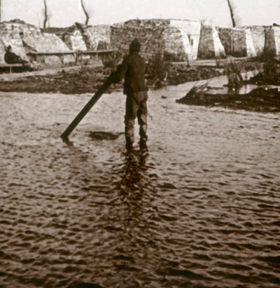 Frontvonal, Ramskapelle, Belgium, c1914-c1918 alkotó: Unbekannt