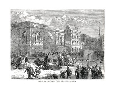 Newgate eleje az Old Bailey felől, 1878 alkotó: Unbekannt