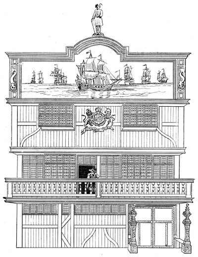 A régi kelet-indiai ház előtt, London, 1894 alkotó: Unbekannt