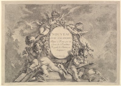Frontispiece, a római festett akadémiák új könyvéből, az R... Akadémia hallgatóitól, 1759. alkotó: Unbekannt