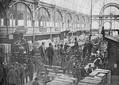 Gyümölcsárverések a Covent Garden Marketen, London, 1901 1901 alkotó: Unbekannt