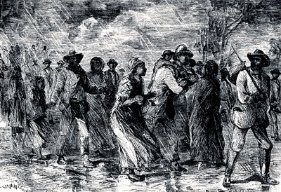 Menekülő rabszolgák Marylandből Delaware-be a földalatti vasúton keresztül, 1850-1851 alkotó: Unbekannt