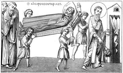 Temetés St Césaire-ben, 9. század 1849 alkotó: Unbekannt