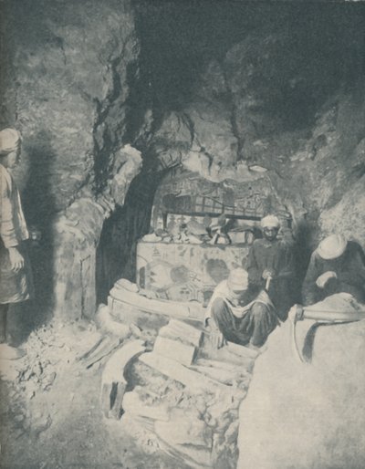 Temetkezési kamra, ahol az egyiptomi múmiák feltámadására vártak, 1935 alkotó: Unbekannt