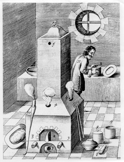 Kemence olyan folyamatokhoz, ahol elhúzódó hőre van szükség, mint például a cementálás, 1580 alkotó: Unbekannt