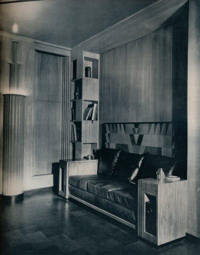 Bútorok és belső iroda. Tervezte: Joseph Sinel, 1930 alkotó: Unbekannt