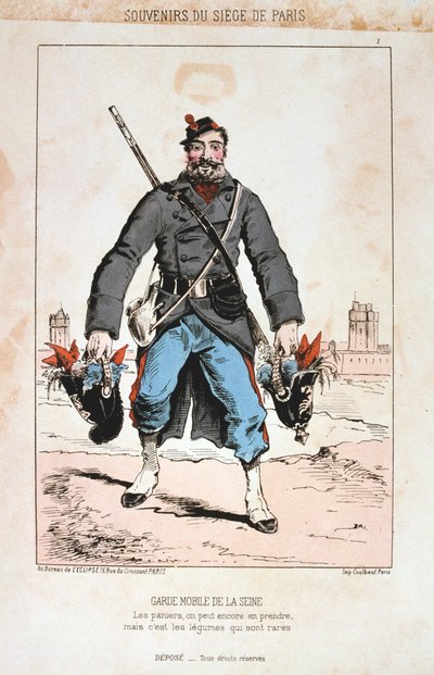 A Szajna mozgó gárdája, Párizs ostroma, 1870-1871 alkotó: Unbekannt