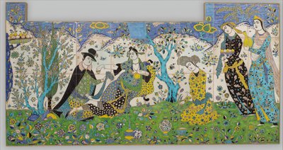 Garden Gathering, Irán, 1640-50. alkotó: Unbekannt