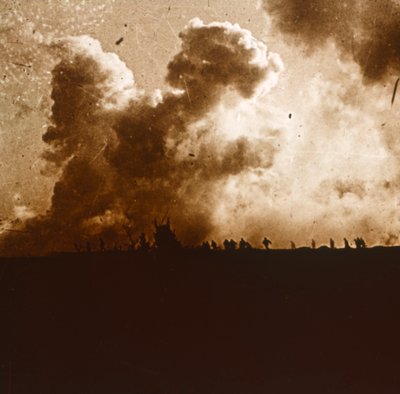 Gáztámadás, Verdun, Észak-Franciaország, 1914-c1918 alkotó: Unbekannt