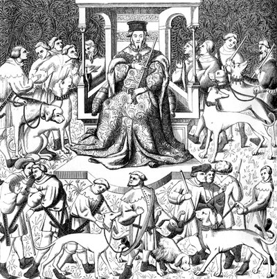 Gaston Phoebus oktatja a tiszteletművészetet, XV. század 1849 alkotó: Unbekannt