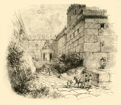 Az Oroszlánok Kapuja Mükénében, 1890. alkotó: Unbekannt