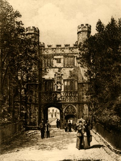 Gateway of Trinity College, Cambridge, 1898. alkotó: Unbekannt