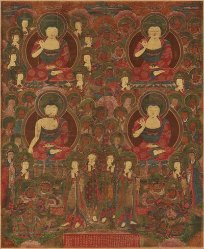 Négy Buddha összejövetele alkotó: Unbekannt