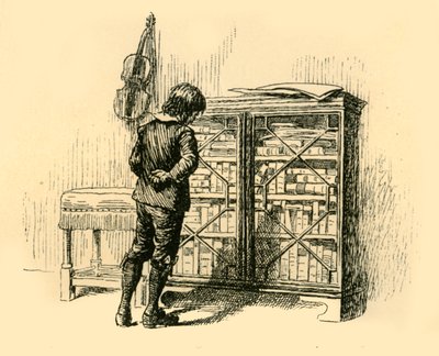 A szekrény rácsos ajtaján keresztül nézegeti a fedelét, 1907. alkotó: Unbekannt