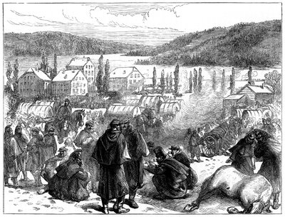 Bourbakis tábornok 1871 februárjában legyőzte a francia hadsereget Svájcban alkotó: Unbekannt