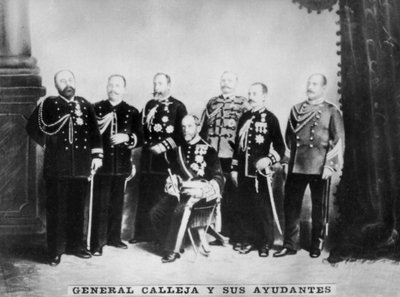 Calleja tábornok és vezérkara, 1910 alkotó: Unbekannt