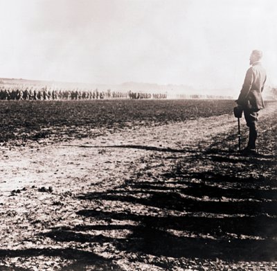 Henri Gouraud tábornok, a csapatok felmérő területe, c1914-c1918. alkotó: Unbekannt