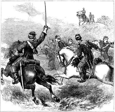 Sheridan tábornok Cedar Creekben, Virginia, amerikai polgárháború, 1864 c1880 alkotó: Unbekannt