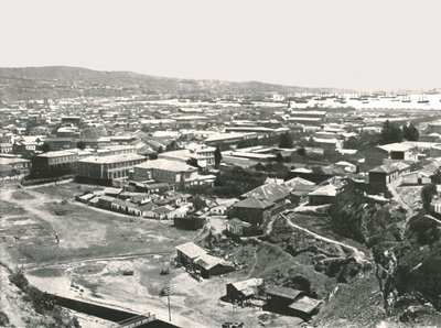 Általános nézet a városról, Valparaiso, Chile, 1895. alkotó: Unbekannt