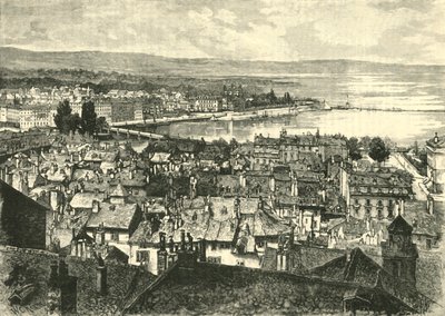 Genf, A tó felé nézve, 1890. alkotó: Unbekannt