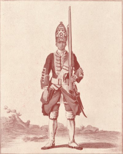 Gentleman, a 7. Királyi Fusiliers 1742, 1742 1909 alkotó: Unbekannt