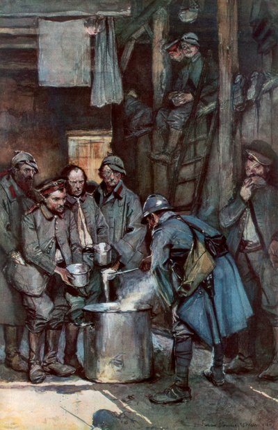 Német foglyok Souville-ben, Verdunban, Franciaországban, 1916. március 26., 1926. alkotó: Unbekannt