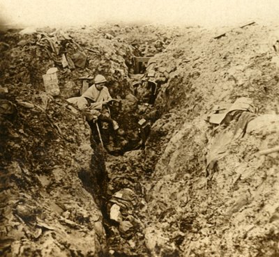 A német árkok ágyúzással megsemmisültek, Verdun, Észak-Franciaország, 1914-c1918 alkotó: Unbekannt
