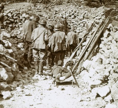 német sebesült, Thiaumont, Verdun, Észak-Franciaország, 1914-c1918 alkotó: Unbekannt