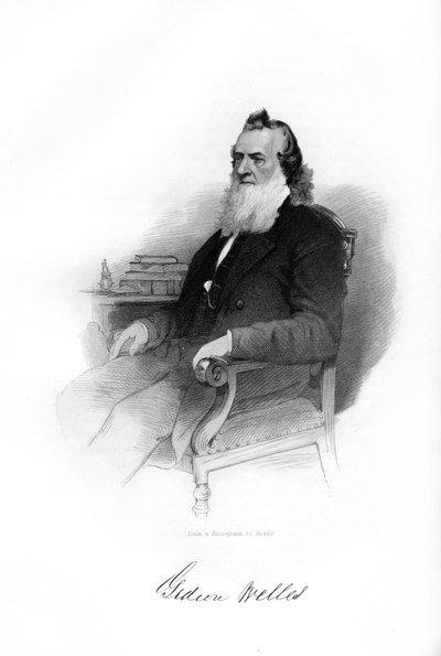 Gideon Welles, az Egyesült Államok haditengerészeti minisztere 1861-1869, 1862-1867 alkotó: Unbekannt