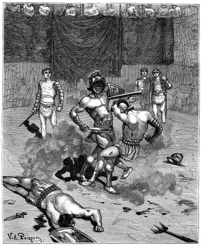 Gladiátori harc, 1882-1884 alkotó: Unbekannt