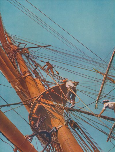 Felszállás az Archibald Russell fedélzetén, szögletes riggerek finn zászló alatt, 1937 alkotó: Unbekannt