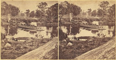 Golbourn Punt, Seymour, Ausztrália, 1860-as évek. alkotó: Unbekannt