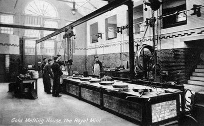 Gold Melting House, a királyi pénzverde, Tower Hill, London, 20. század eleje alkotó: Unbekannt