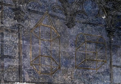Gótikus művészet: A pápa szobája: részletezze a ketreceket – az angyalok tornyát. 1336-1337, Pápai Palota, Avignon alkotó: Unbekannt