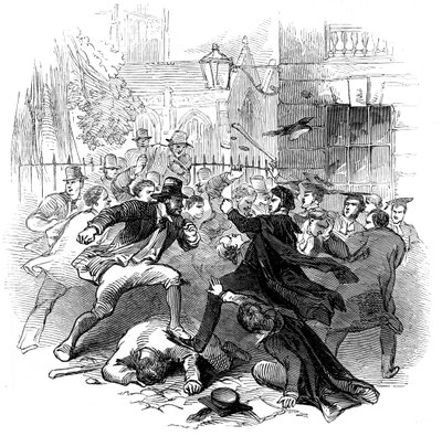 Gown and Town row, Oxford, 1845. november 15 alkotó: Unbekannt