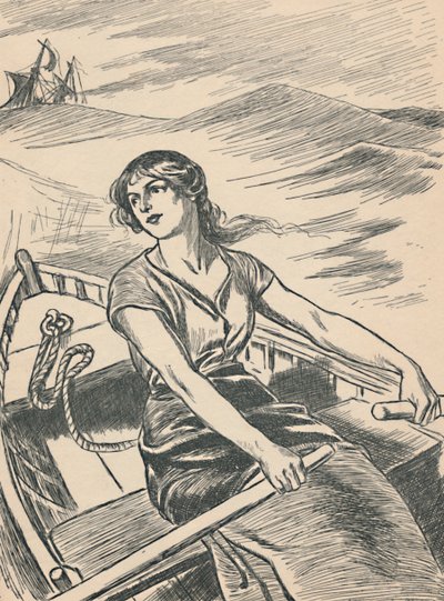 Grace Darling Rows Out To The Wreck, c1907 alkotó: Unbekannt